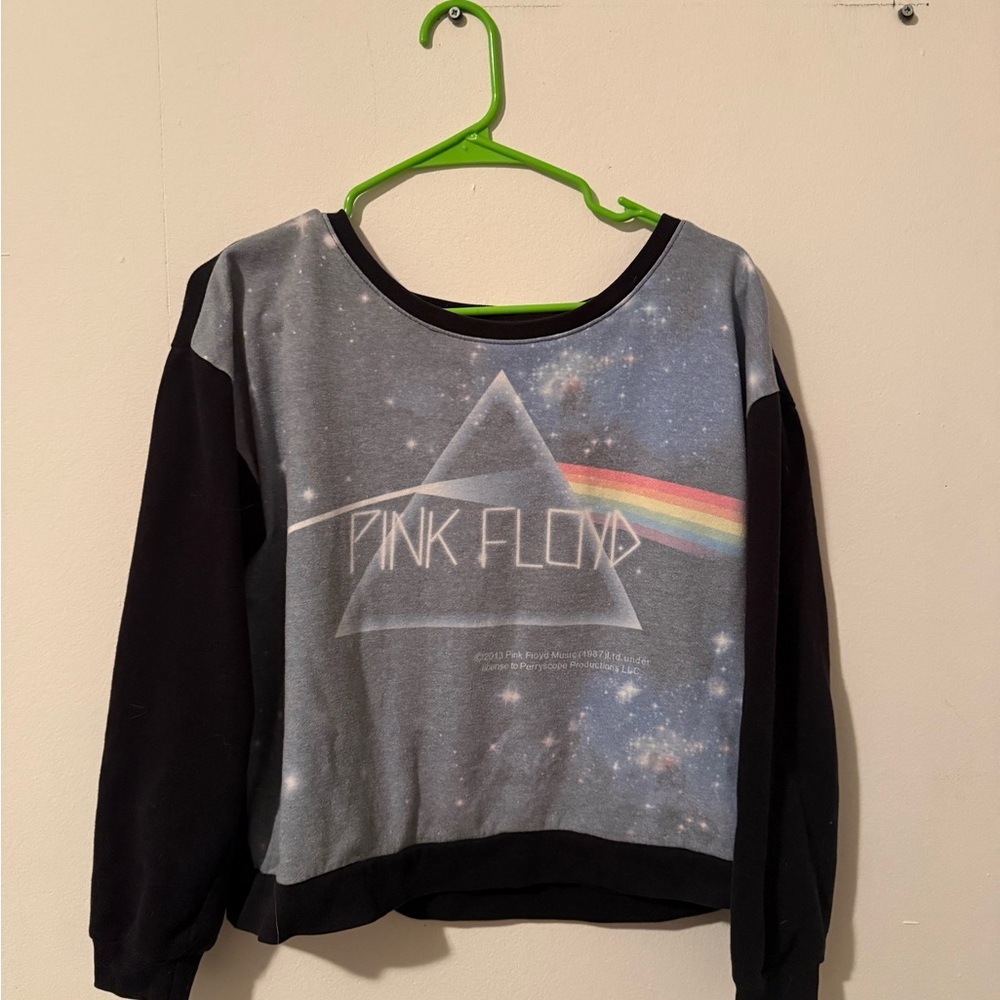 Pink Floyd Sweatshirt - Black and Gray with Rainbow